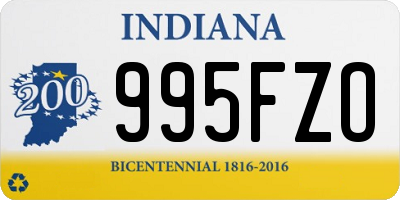 IN license plate 995FZO