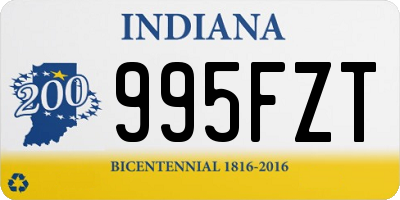 IN license plate 995FZT