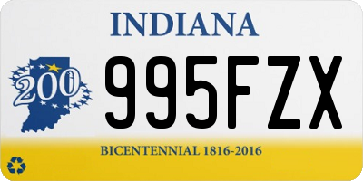 IN license plate 995FZX