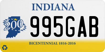 IN license plate 995GAB