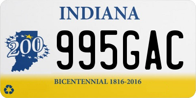 IN license plate 995GAC