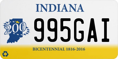 IN license plate 995GAI