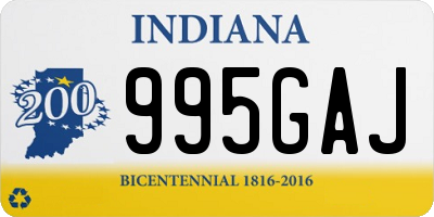 IN license plate 995GAJ