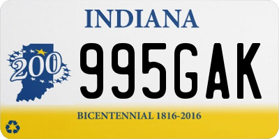 IN license plate 995GAK