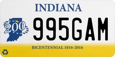 IN license plate 995GAM