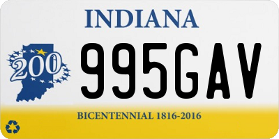 IN license plate 995GAV