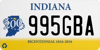 IN license plate 995GBA