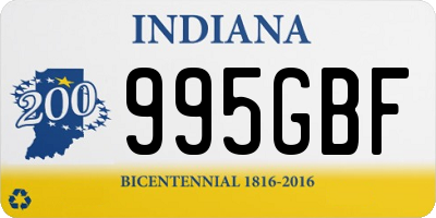 IN license plate 995GBF