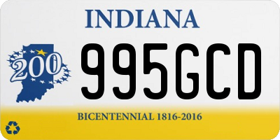 IN license plate 995GCD