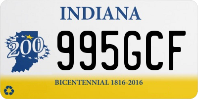 IN license plate 995GCF