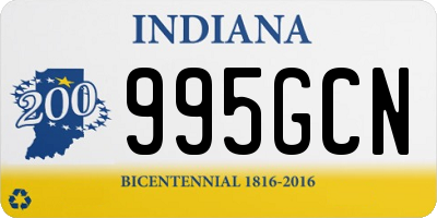 IN license plate 995GCN