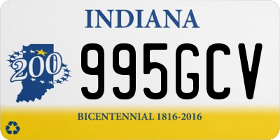 IN license plate 995GCV