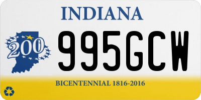 IN license plate 995GCW