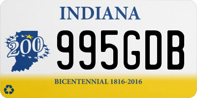 IN license plate 995GDB