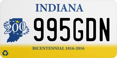 IN license plate 995GDN