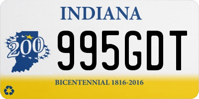 IN license plate 995GDT