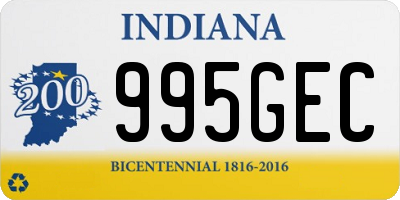 IN license plate 995GEC