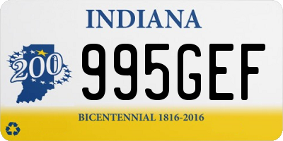 IN license plate 995GEF