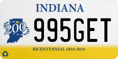 IN license plate 995GET