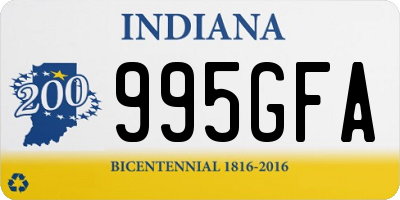IN license plate 995GFA