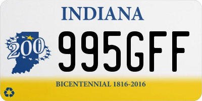 IN license plate 995GFF