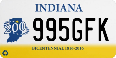 IN license plate 995GFK