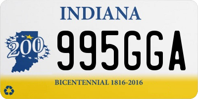 IN license plate 995GGA