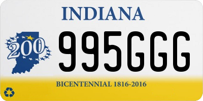 IN license plate 995GGG