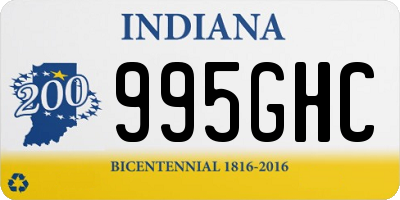 IN license plate 995GHC