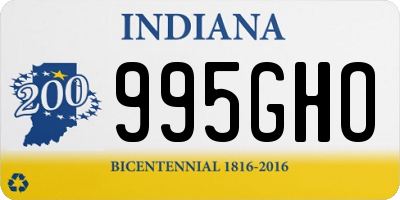 IN license plate 995GHO