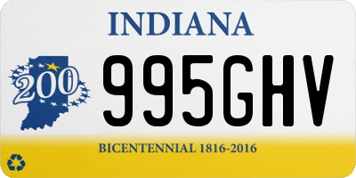 IN license plate 995GHV