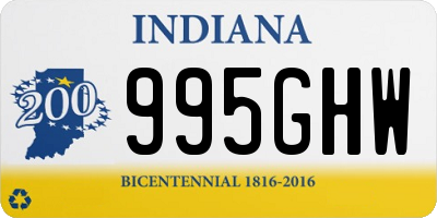 IN license plate 995GHW