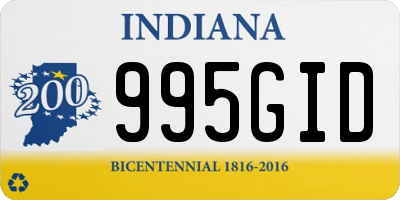 IN license plate 995GID