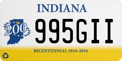 IN license plate 995GII