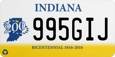 IN license plate 995GIJ