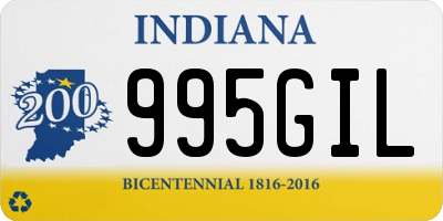 IN license plate 995GIL