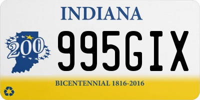 IN license plate 995GIX