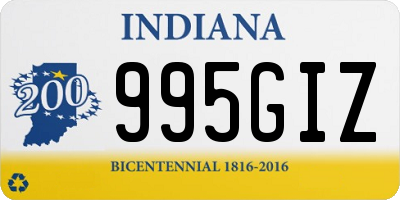 IN license plate 995GIZ