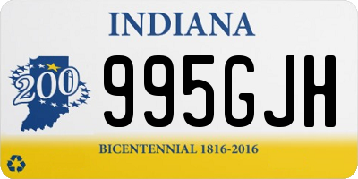 IN license plate 995GJH