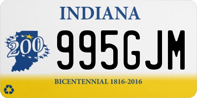 IN license plate 995GJM