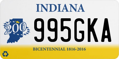 IN license plate 995GKA