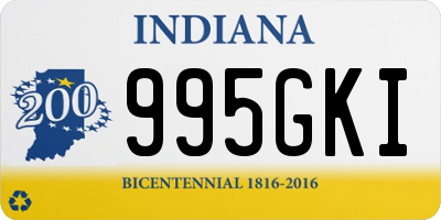 IN license plate 995GKI