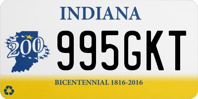 IN license plate 995GKT