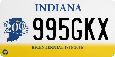 IN license plate 995GKX