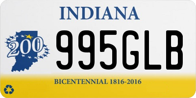 IN license plate 995GLB