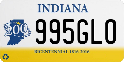 IN license plate 995GLO