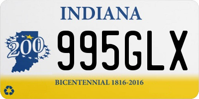 IN license plate 995GLX