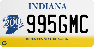 IN license plate 995GMC