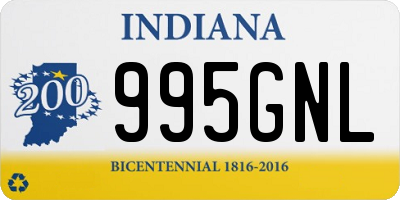 IN license plate 995GNL