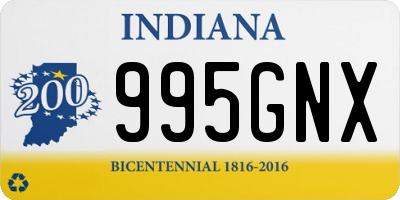 IN license plate 995GNX